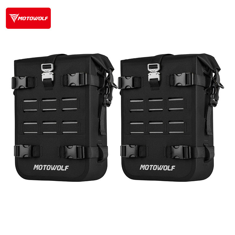 摩多狼摩托多功能护杠包防水包边包硬核尾包机车踏板侧包摩旅背包
