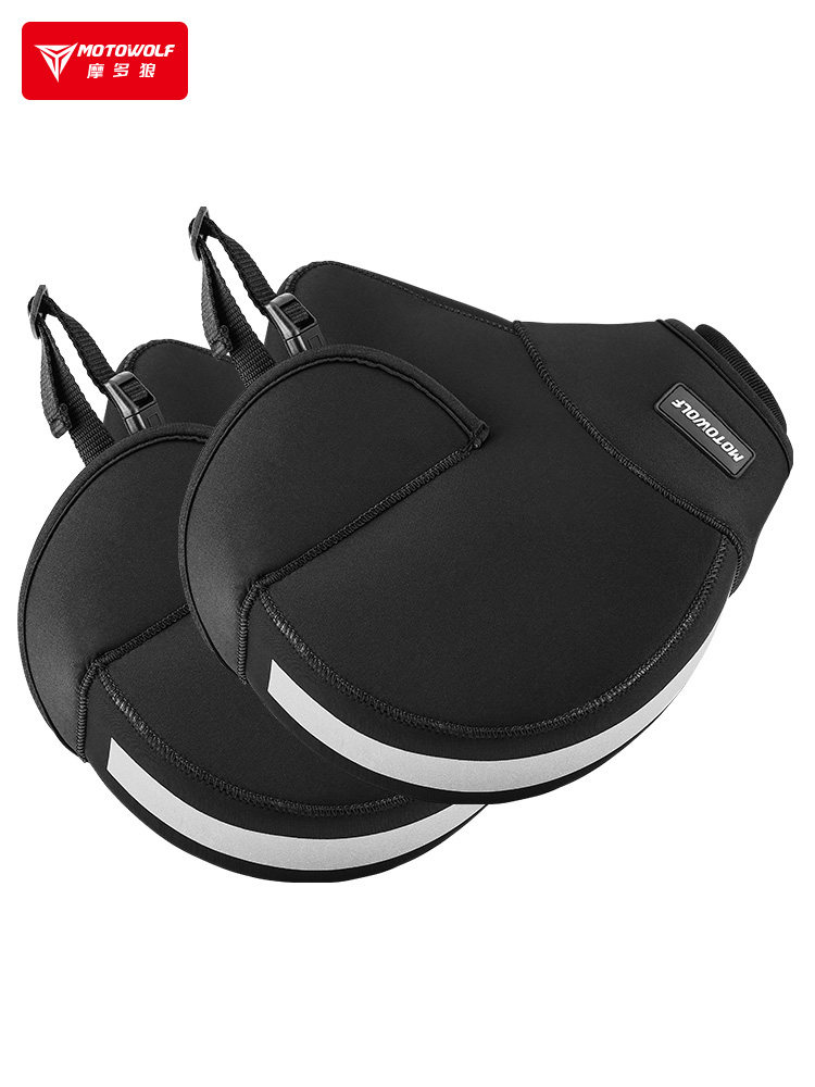 겨울 전기 오토바이 핸들 바 커버와 벨벳 방풍 따뜻한 장갑 남성과 여성 오토바이 라이더를 위한 방수 및 방한 장비