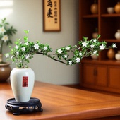 造型六月雪盆景飘枝悬崖室内小盆栽植物办公茶室桌面观赏摆件好养