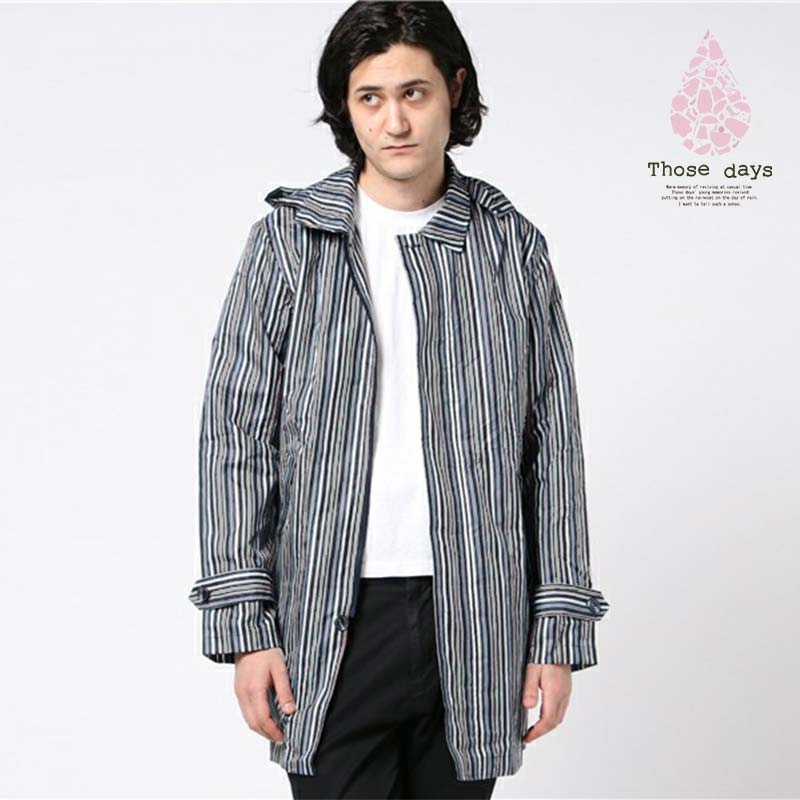 日本条纹薄款舒适徒步出行风雨衣