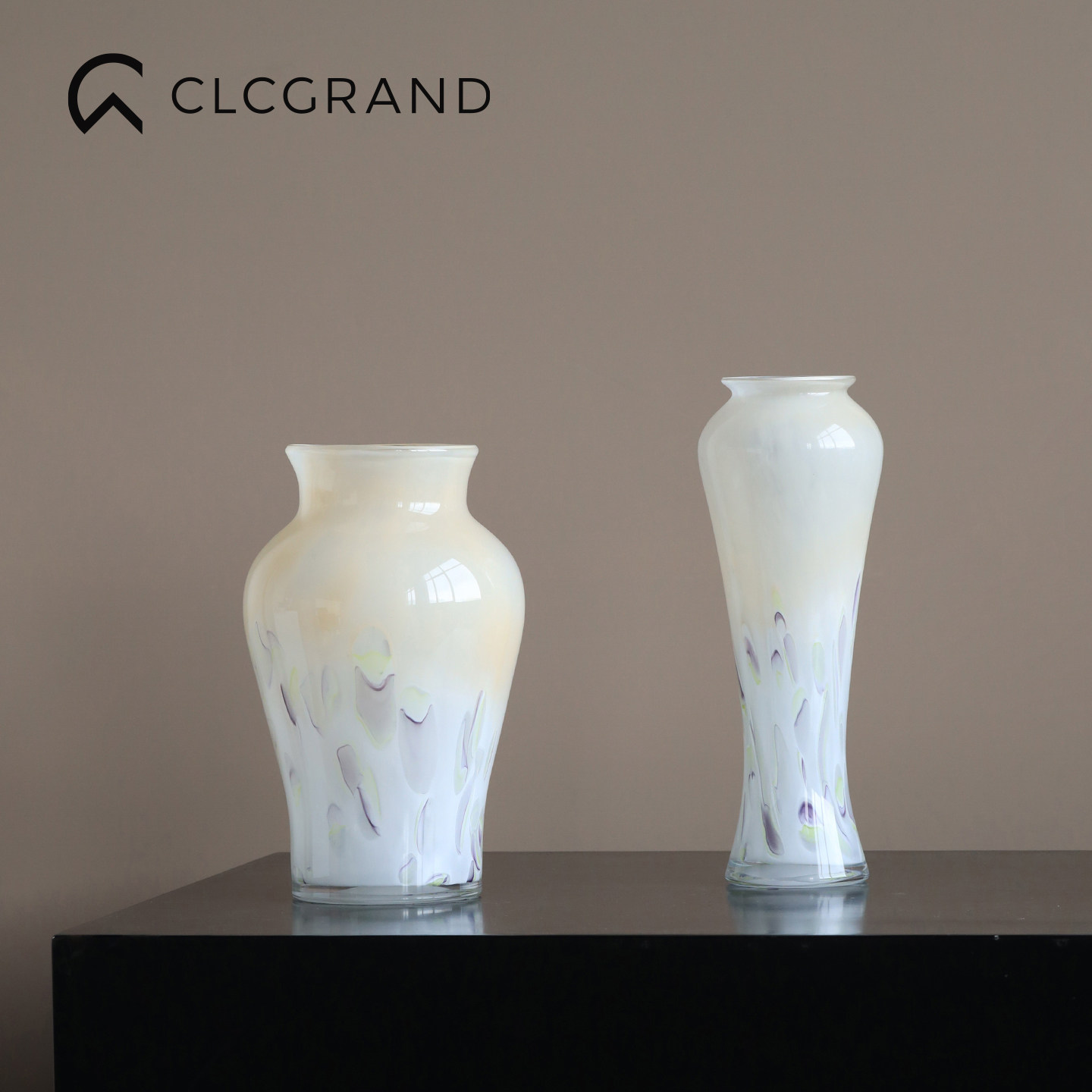 轻奢风中古奶黄玻璃花瓶摆件客厅桌面水养插花装饰花器电视柜摆设,家居饰品,花瓶,淘宝优惠券,粉丝福利购,淘宝优惠卷