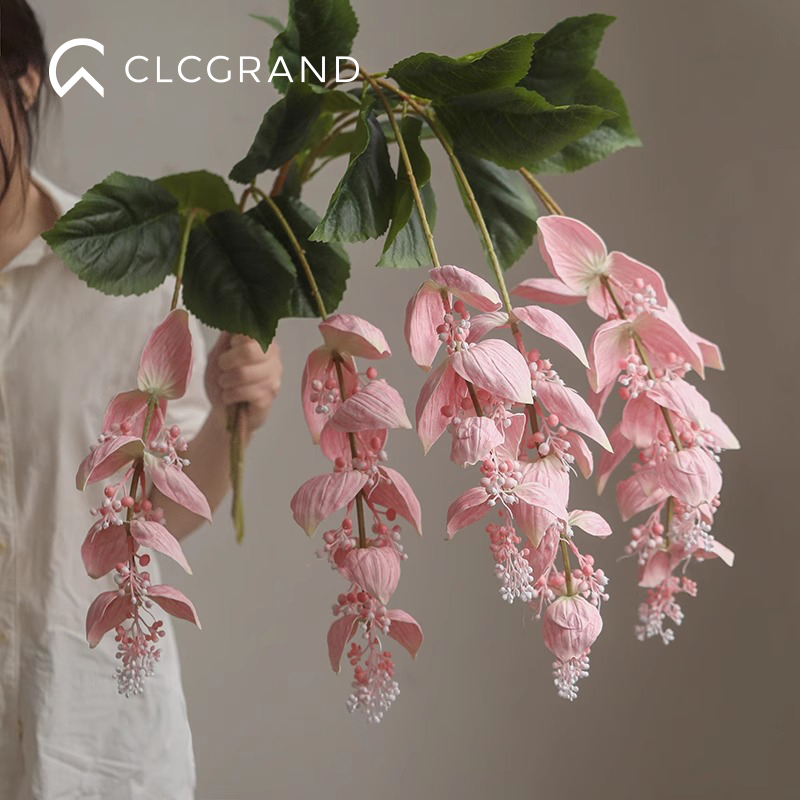 高级感小众彷真花宝莲灯花卉轻奢垂感客厅桌面假花装饰品花艺摆件