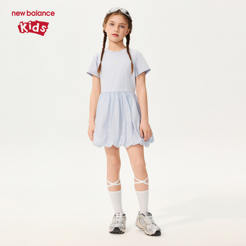 New Balance nb童装女童夏季清新无袖泡泡裙型连衣裙ND7KG24092