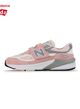 New Balance nb童鞋4-7岁中童女童春秋网面防滑运动鞋PV990PK6