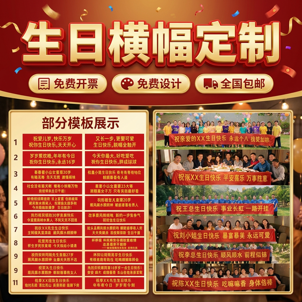 【定制生日横幅】生日氛围感神器图片