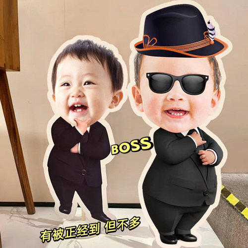 宝宝生日布置网红迎宾牌定制kt板