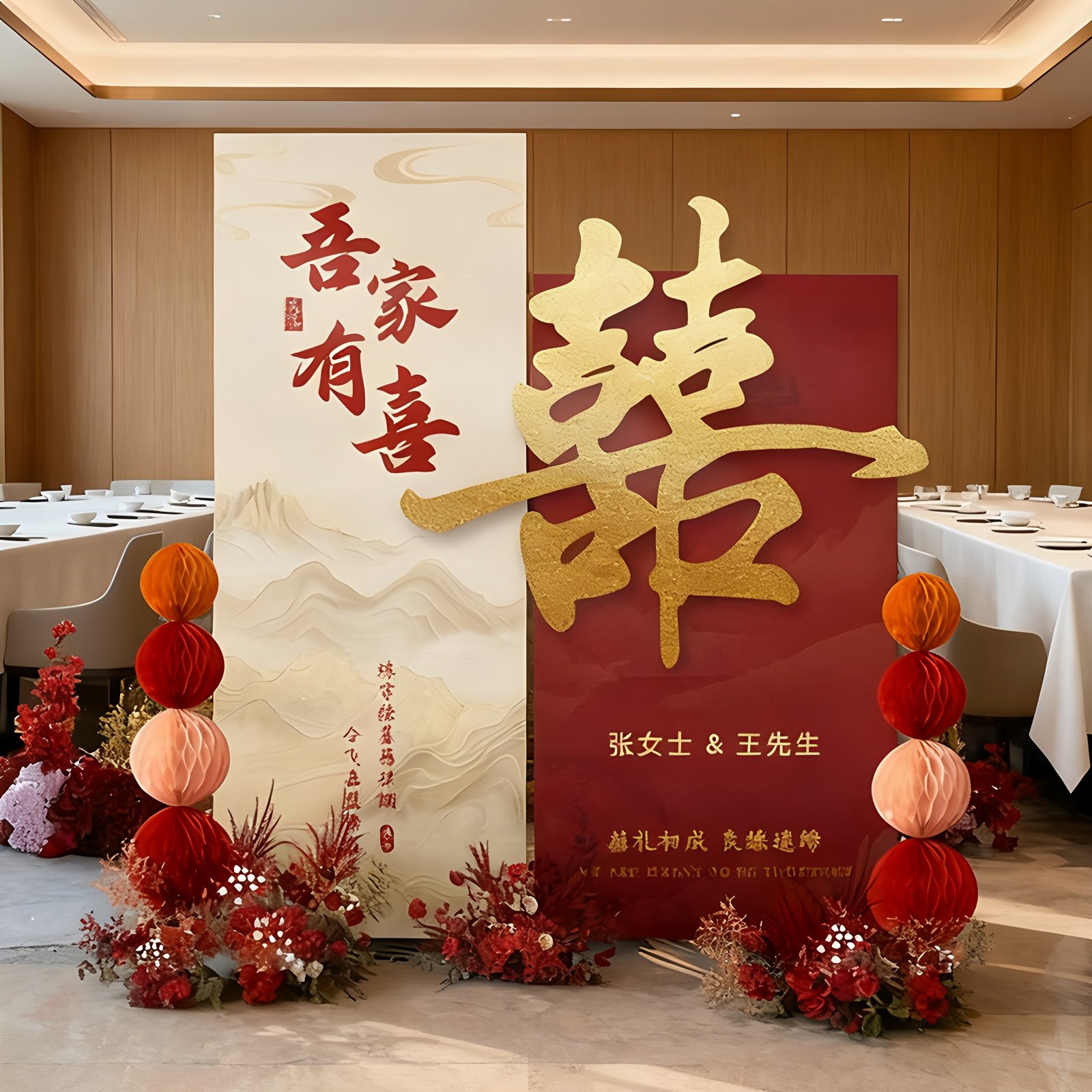 订婚结婚迎宾牌kt板定制婚礼门口吾家有喜立牌子高级感新中式装饰,节庆用品/礼品,装扮布置套餐,淘宝优惠券,粉丝福利购,淘宝优惠卷