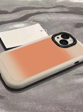 适用苹果15手机壳14Promax新款iphone13全包12MINi11渐变橙色XR情侣8plus简约6s创意7防摔潮流SE23保护套硅胶