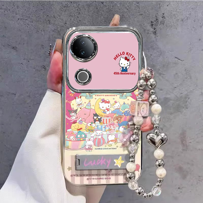 适用VIVOS系列手机壳ins英文KT猫