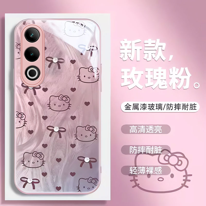 OPPOK系列手机壳玻璃凯蒂猫蝴蝶