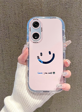 适用OPPOA1手机壳a2Pro新女款A3s镜面A98全包A97简约治愈笑脸a93s创意A72硅胶防摔A58保护软套A11x高级a9个性