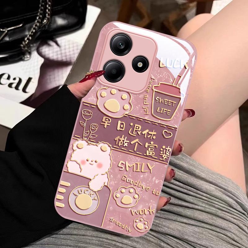 适用红米NOTE14手机壳Redmi金属漆NOTE12PRO极速版11TPRO玻璃NOTE10全包12早日退休NOTE9防摔保护套ins新女款
