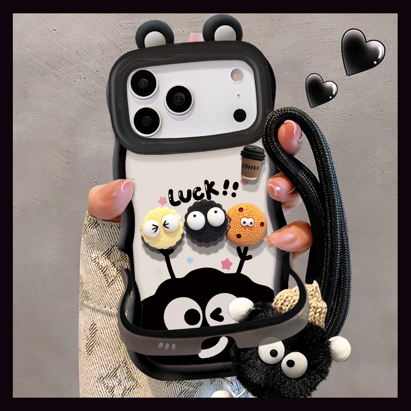 适用苹果系列咖啡煤球手机壳