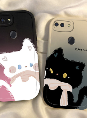 适用OPPOR15手机壳新款R15标准版x全包镜头R17液态硅胶软壳Pro男女R11s简约甜心猫咪R9s情侣r15防摔r17保护套