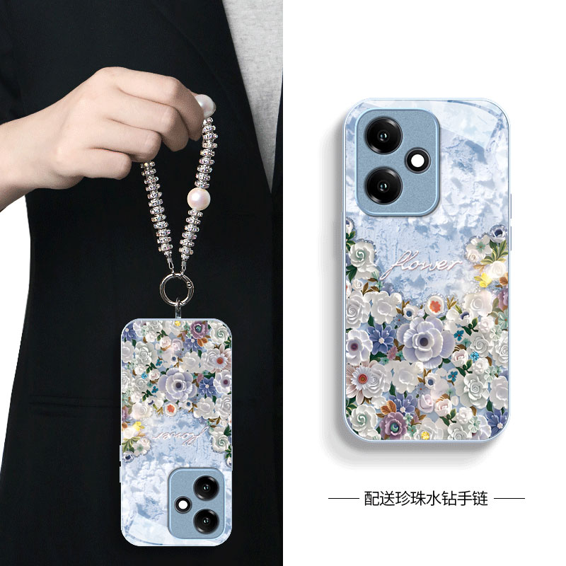 适用荣耀系列油画繁花手机壳