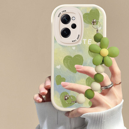 红米note12手机壳新款女note12Pro高级感网红创意爱心链条plus全包硅胶软壳+不会撞壳note11TPro防摔保护套10