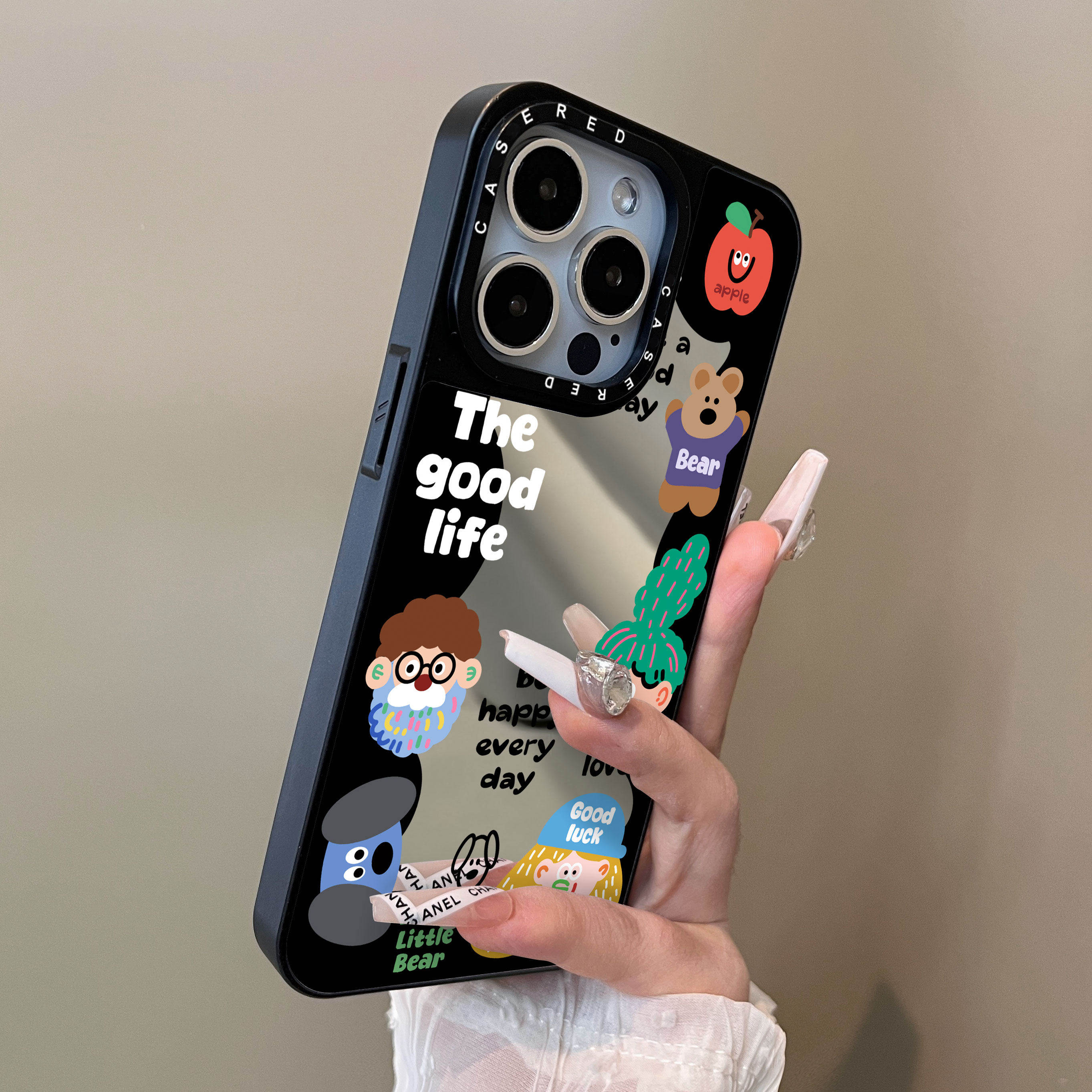 适用苹果16E苹果熊手机壳17air轻奢iPhone15promax新款14plus防摔13高级感12保护套11外全包女ins风卡通可爱