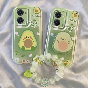 适用iQOOZ7手机壳新款z7i镜头全包硅胶软壳vivo爱酷z7x卡通创意牛油果不会撞壳的情侣款液态硅胶壳防摔保护套