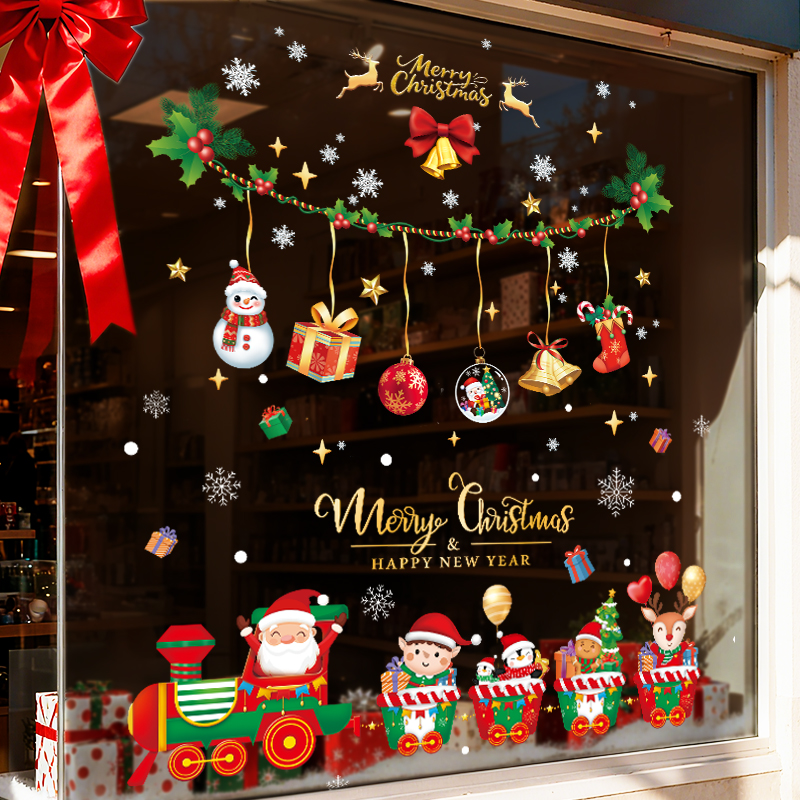 2026圣诞氛围装饰静电玻璃贴