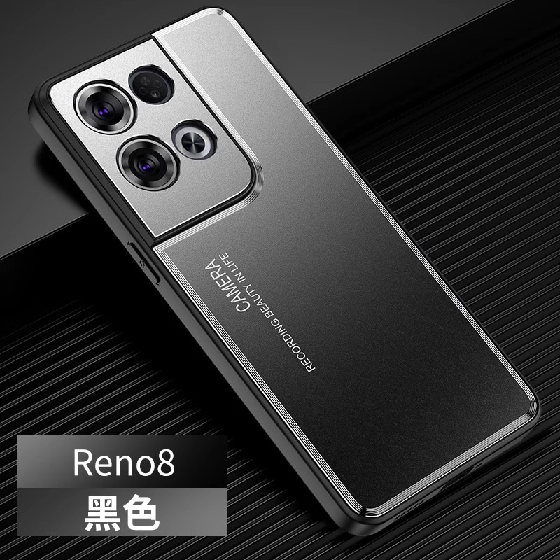 opporeno8pro十手机壳reno8por后盖oppo保护PFZM10 5G oppreno8金属磨砂PGAM1O硬壳renopro8加PGBM10男rone8p