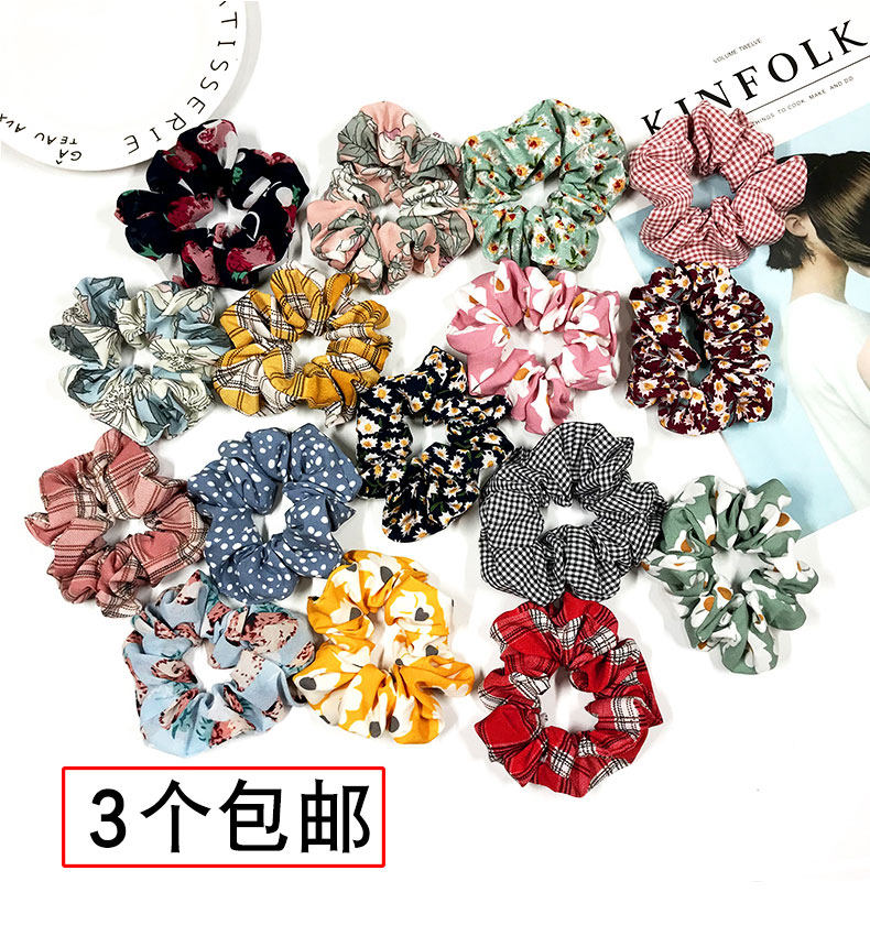 bm猪大肠发圈ins网红丸子头发绳时尚头绳简约肥肠皮筋女扎头皮套