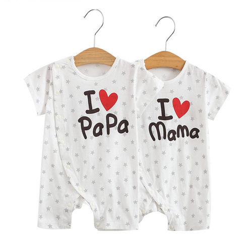 新生儿夏季纯棉连体衣短袖爬服