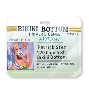 可爱搞怪海绵宝宝名片硬壳可伸缩夹扣工作证护士胸牌易拉扣医生证件工牌保护壳卡套门禁卡横板ins学生胸卡夹