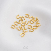 K16-2 18K Gold 4x5mm U-образной пряжки (10 штук)