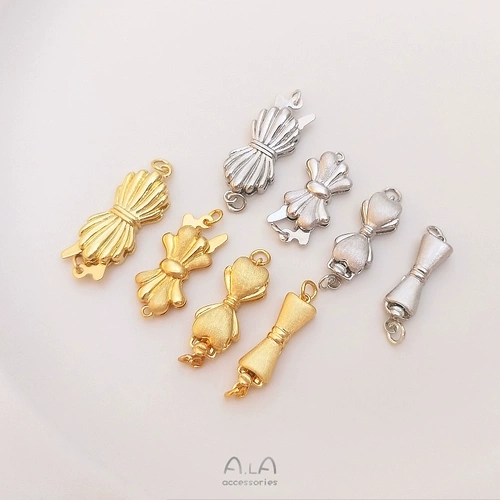 Медное матовое ожерелье с бантиком из жемчуга, аксессуар