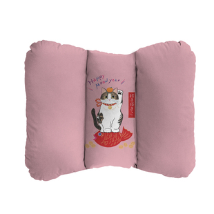 粉底招福猫驾驶座腰靠汽车靠垫腰垫护腰支撑腰垫宠物图案定制A98