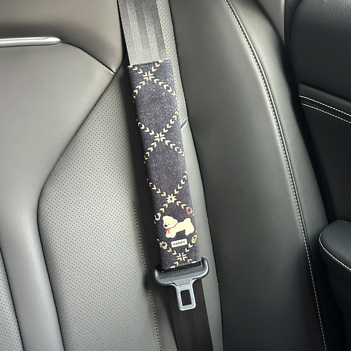 格纹萌犬 安全带护肩套高级感女车内装饰简约安全护肩保护套A48,汽车用品/电子/清洗/改装,手刹套/档把套/套饰套装,淘宝优惠券,粉丝福利购,淘宝优惠卷