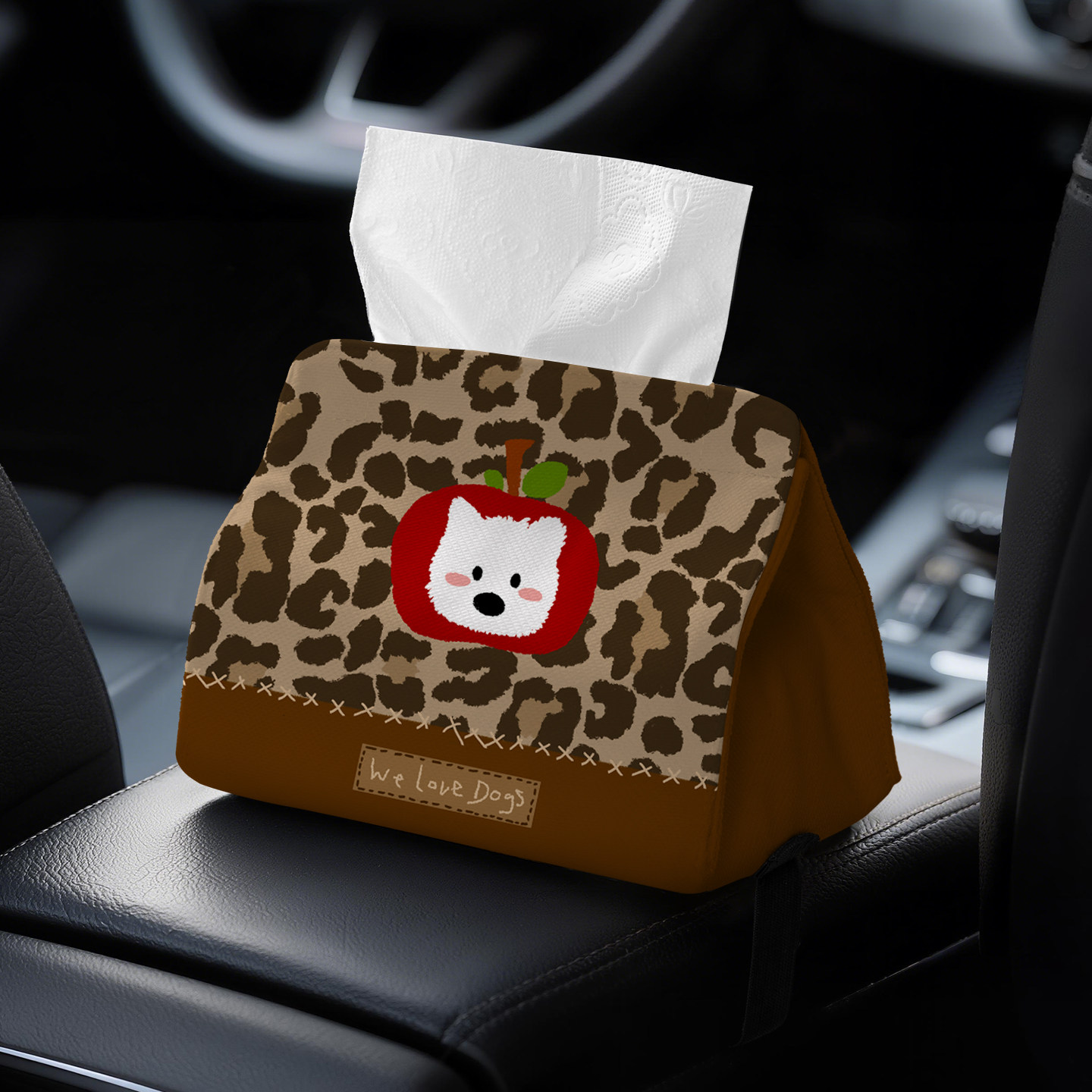 豹纹苹果狗可爱豹纹汽车抽纸盒扶手箱专用女生创意车载纸巾盒A3,汽车用品/电子/清洗/改装,车用纸巾盒/套,淘宝优惠券,粉丝福利购,淘宝优惠卷