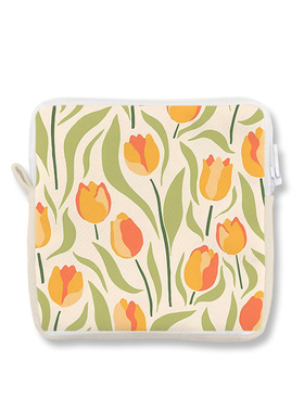 郁金香黄色小花ins风可爱零钱包卡包卫生巾收纳袋钥匙包定制A27