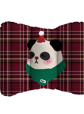 围巾熊猫靠垫护腰靠背汽车靠垫腰垫主驾驶座专用护腰托创条纹A23