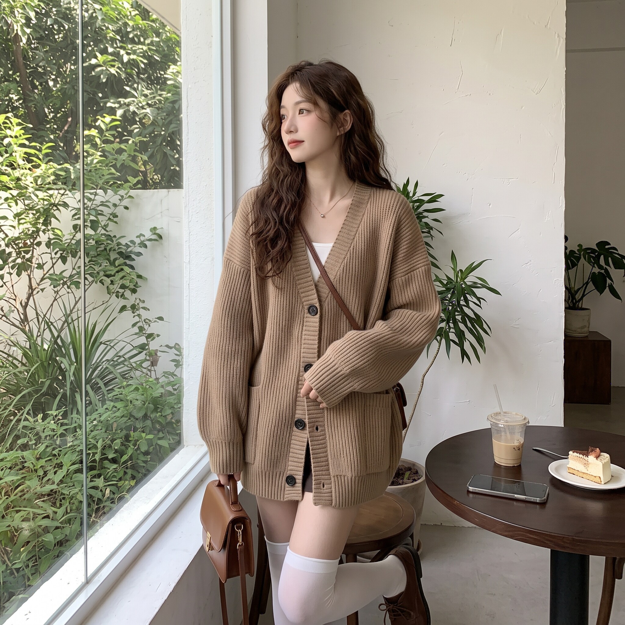厚款毛衣外套女秋冬2026新款宽松外穿日系慵懒风复古软糯针织开衫