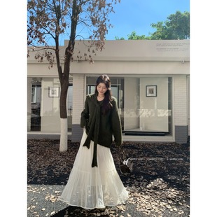 2025秋冬季新款韩版纯色软糯宽松慵懒风披肩围脖套头毛衣女两件套