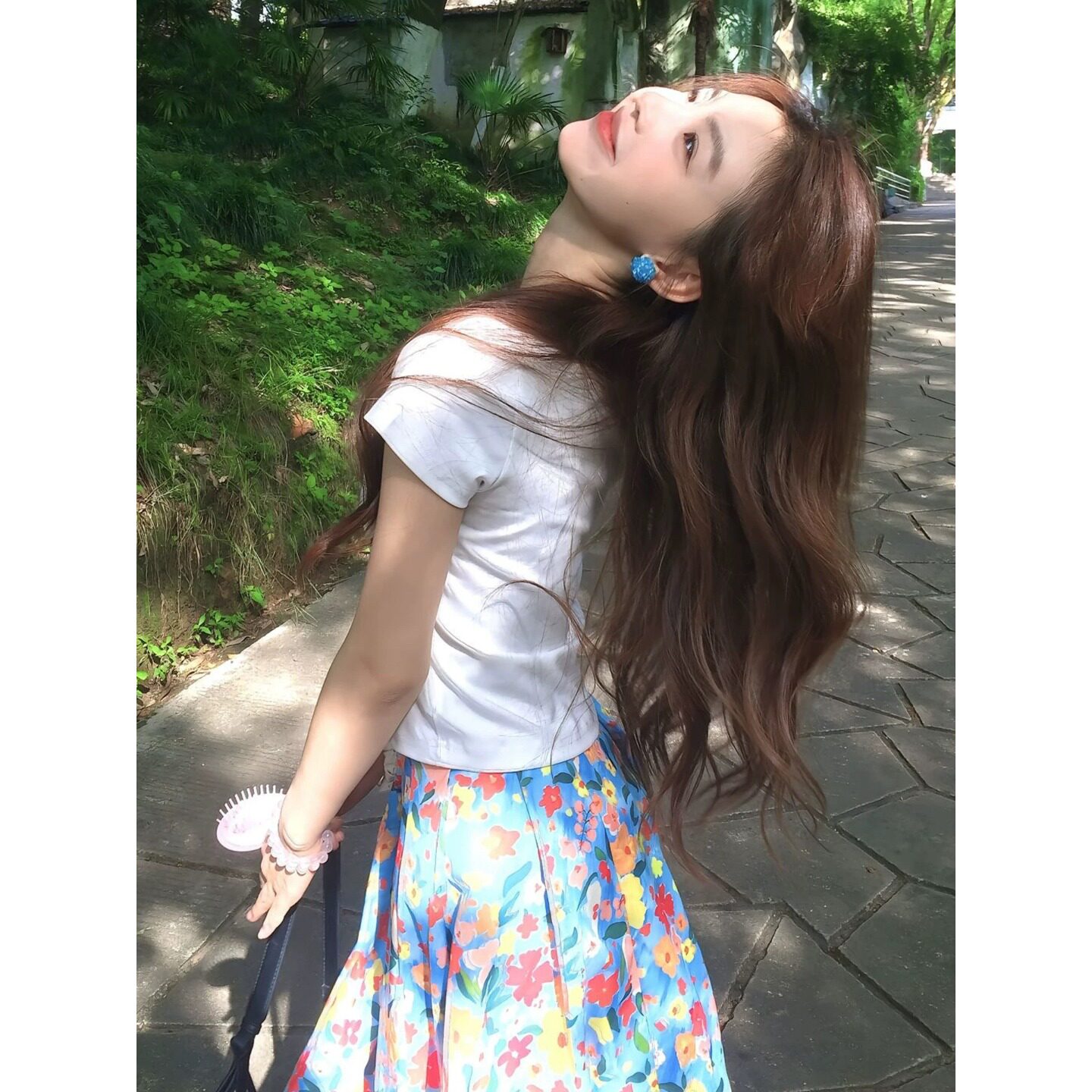 夏季韩系ins碎花A字裙女减龄