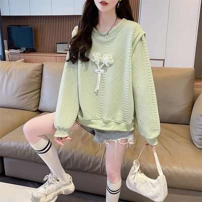 小众圆领卫衣春秋薄款