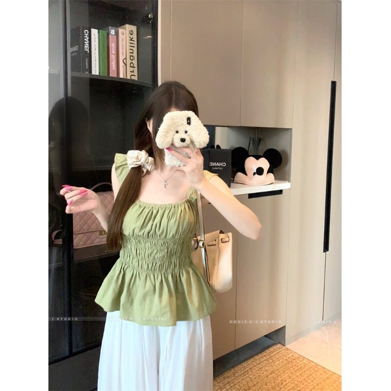 甜美减龄小飞袖背心女夏季