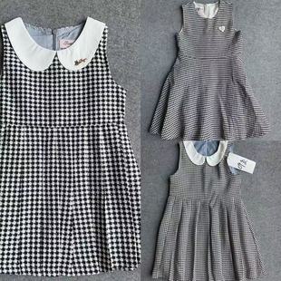超美合集女童春秋冬百搭时尚洋气千鸟格格子无袖小香风连衣裙裙子