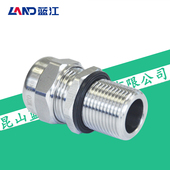 蓝江LAND M牙加长不锈钢电缆防水接头304防爆格兰头IP68长牙葛兰