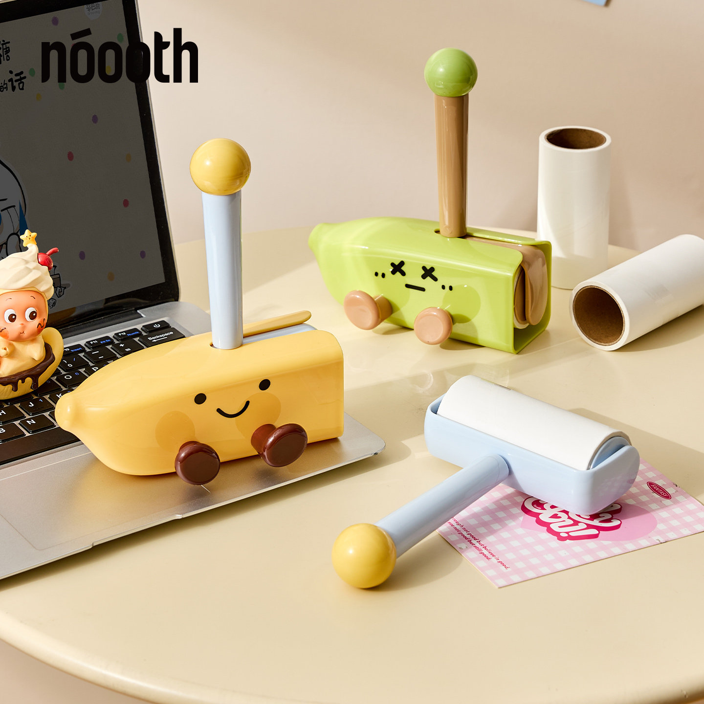 箱蕉粘毛器滚筒可撕式滚刷衣服黏毛滚除毛筒卷毛刷替换卷纸沾头发