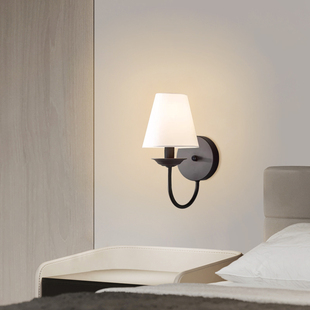 充电壁灯免接线 现代简约高档轻奢布艺走廊过道卧室客厅装饰壁灯