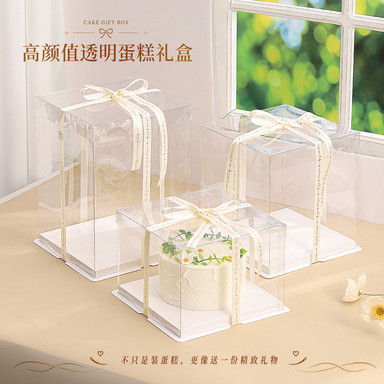 全透明生日蛋糕盒子包装盒图片