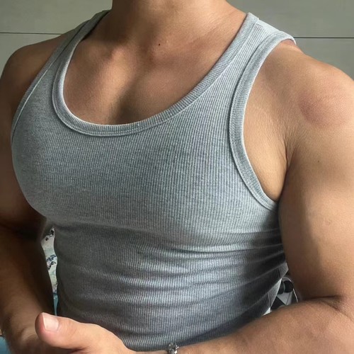 训练背心粗螺纹健身无袖男