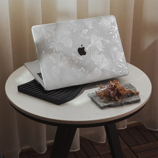 雷雕皮革银白苹果电脑保护套适用于MacBookProM4 142024MacBookM1Pro13Air13MacBookM2M3Air15Mac独特电脑壳