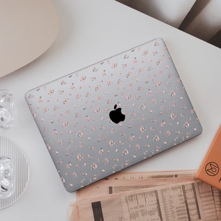 小红碎花Mac13寸M1保护套air15寸电脑壳pro13MacbookM4Pro14
