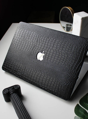 歐美奢華黑pu材质鱷魚紋mac16寸笔记本电脑套mac13.3保护套M1 13