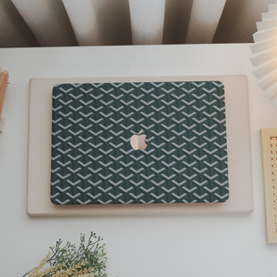 托特纹绿款 苹果电脑保护套适用于macbookprom113保护壳笔记本air15macm2air13macbookpro16寸外壳 2024新款
