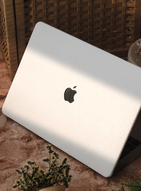 白色压花2024新款苹果电脑保护套适用于macbookAir保护壳13笔记本air15 pro14寸macbook13寸外壳macpro保护套